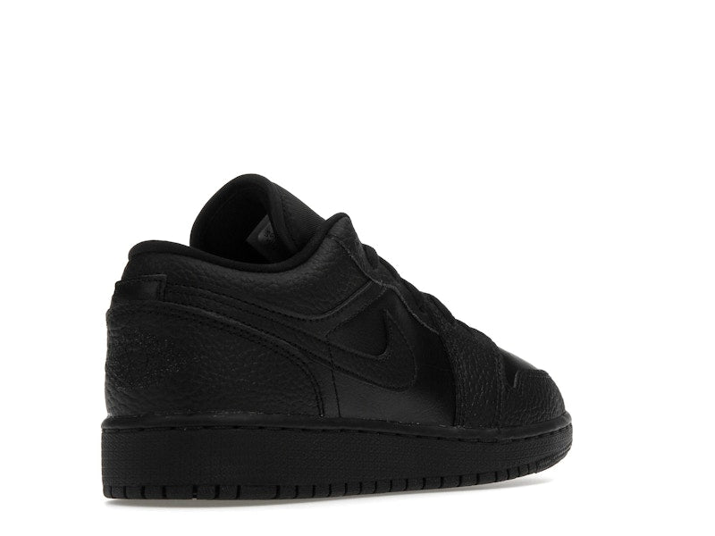 Jordan 1 Low Tumbled Leather Black (GS)