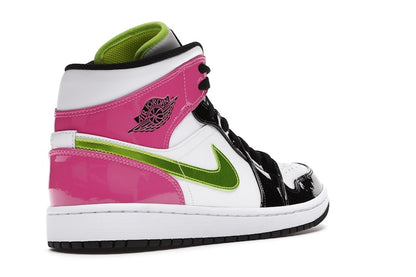 Jordan 1 Mid White Black Cyber Pink