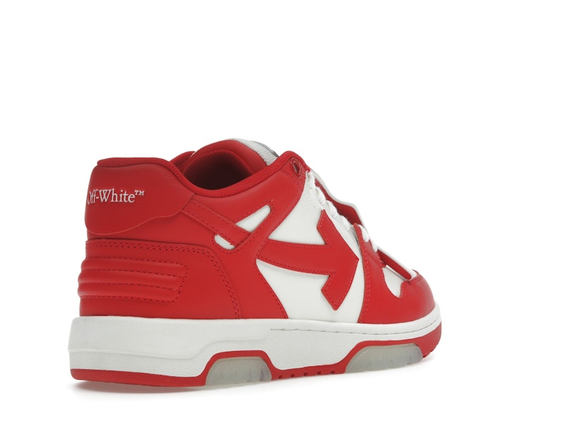 OFF-WHITE Out Of Office OOO Low Tops Red White
