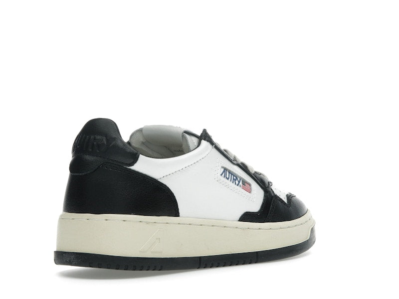 Autry Medalist Leather Low White Black (Women's)