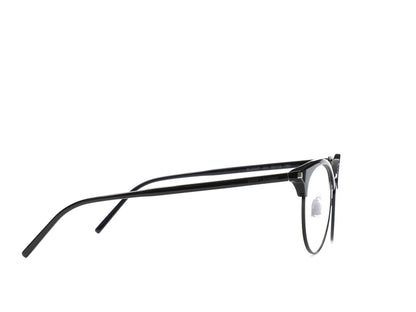 Saint Laurent Round-Frame Acetate Optical Frames Black Black Transparent (SL233F-30002729-001)