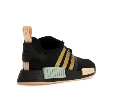 adidas NMD R1 Black Gold Metallic Halo Amber (Women's)