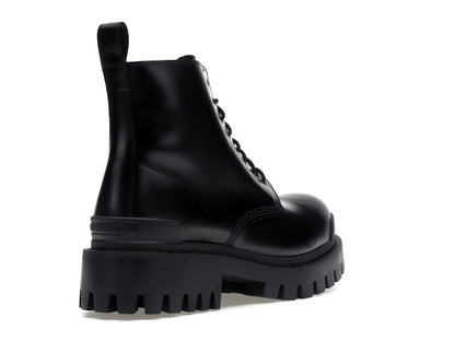Balenciaga Strike 20mm Lace Up Boot Black