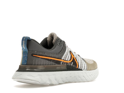 Nike React Infinity Run Flyknit 2 Light Bone Grey Orange