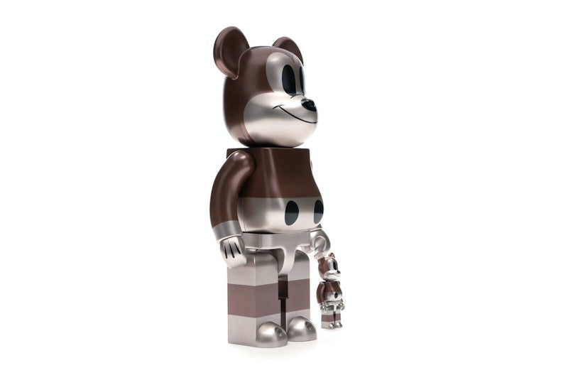 Bearbrick x Undefeated x Disney Mickey Mouse 90th Anniversary 100% & 400% Set Copper/Black
