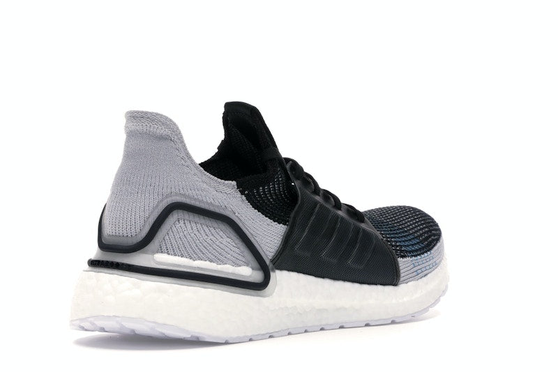 adidas Ultra Boost 19 Core Black Grey Six Shock Cyan