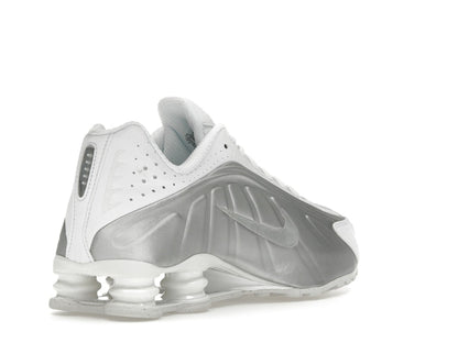 Nike Shox R4 White Bright Crimson Metallic Silver