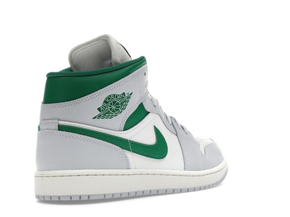 Jordan 1 Mid White Pure Platinum Pine Green
