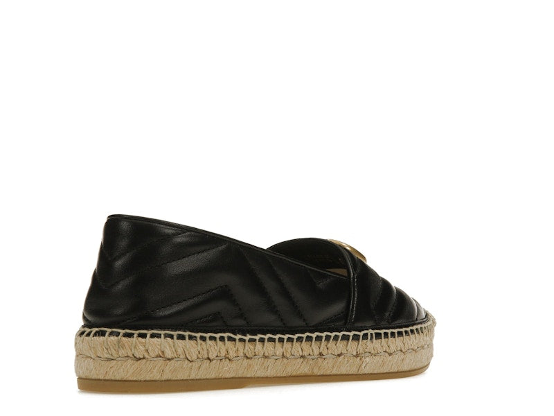 Gucci Double G Espadrille Black Leather