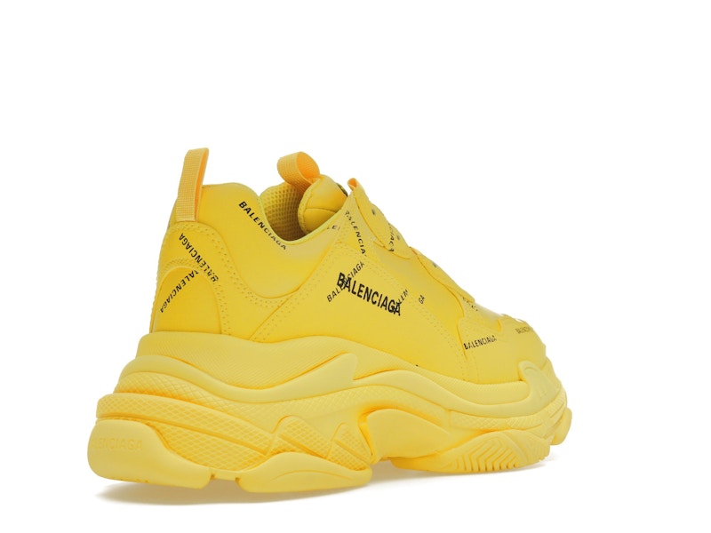 Balenciaga Triple S Allover Logo Yellow