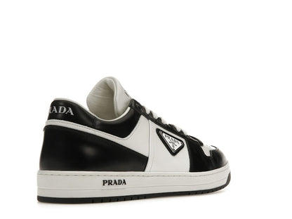 Prada Downtown Low Top Sneakers Leather White Black