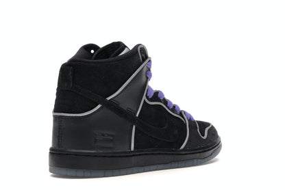 Nike SB Dunk High Black Purple Box