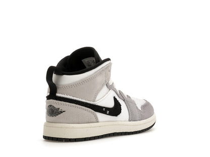Jordan 1 Mid SE Craft White Cement Grey Black (PS)
