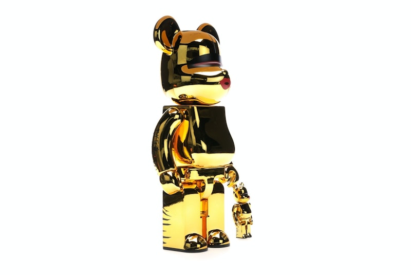 Bearbrick x Tyga x Hajime Sorayama 100% & 400% Set Gold