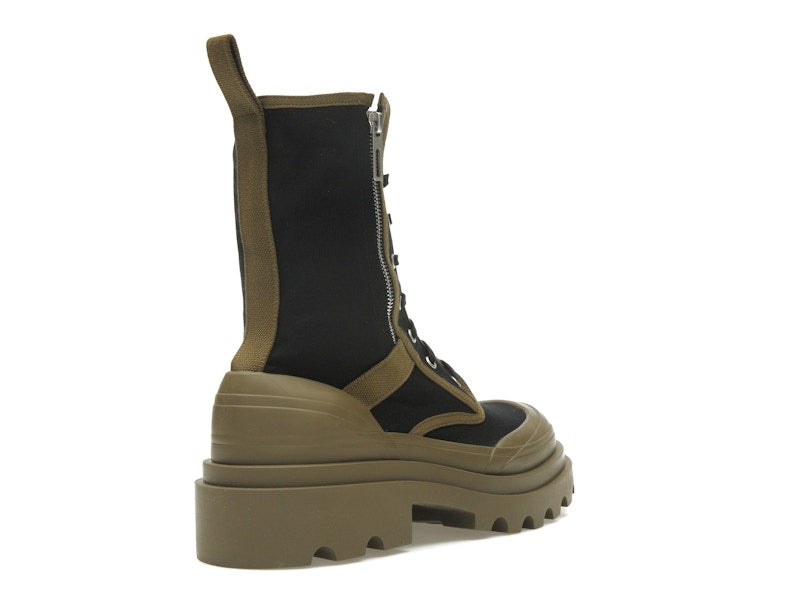 Bottega Veneta Lace-Up Boots Black Green
