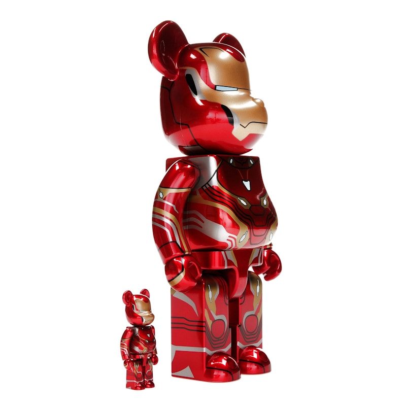 Bearbrick x Marvel Iron Man Mark 50 100% & 400% Set