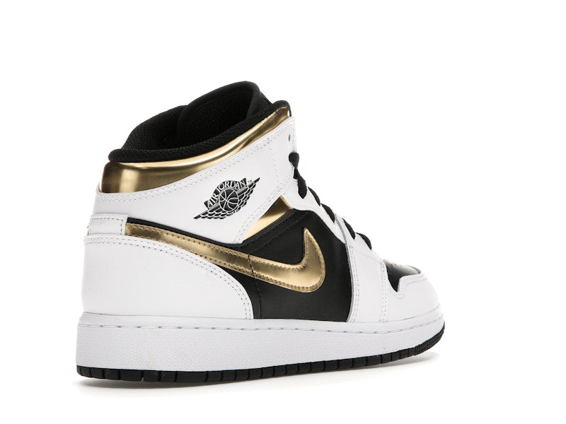 Jordan 1 Mid White Gold Black (GS)