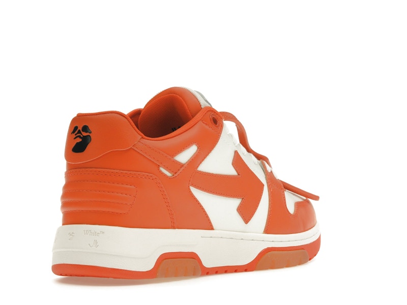 OFF-WHITE Out Of Office OOO Low Tops White Orange