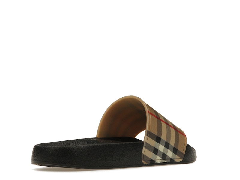 Burberry Check Print Slides Archive Beige (Women's)