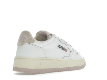 Autry Medalist Leather Low White Powder Pink (Women's)