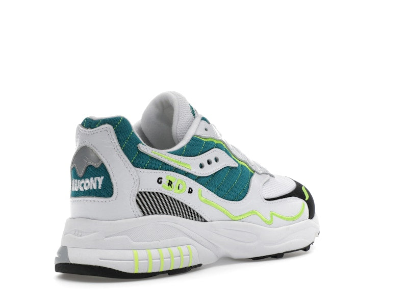 Saucony 3D Grid Hurricane White Green Lime