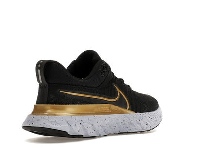 Nike React Infinity Run Flyknit 2 Black Metallic Gold (Women's)