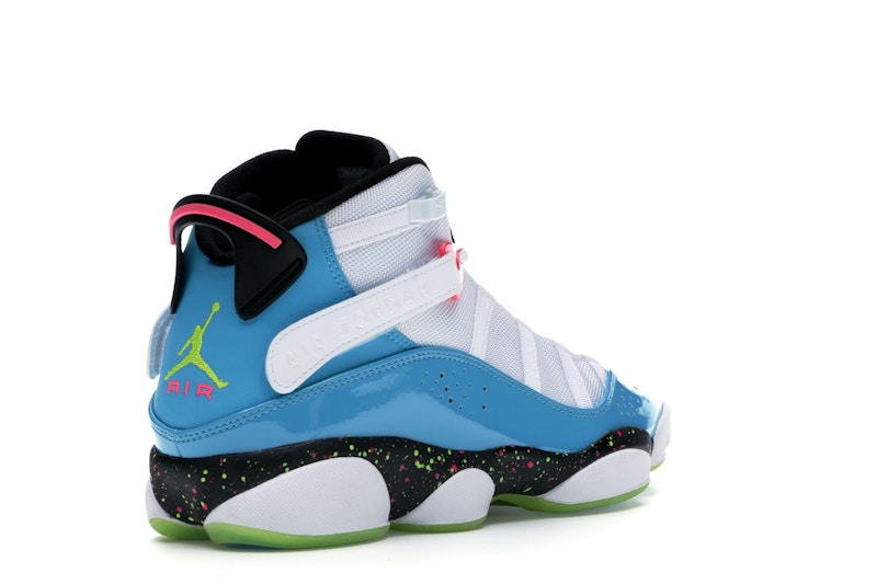 Jordan 6 Rings White Light Blue Fury Cyber