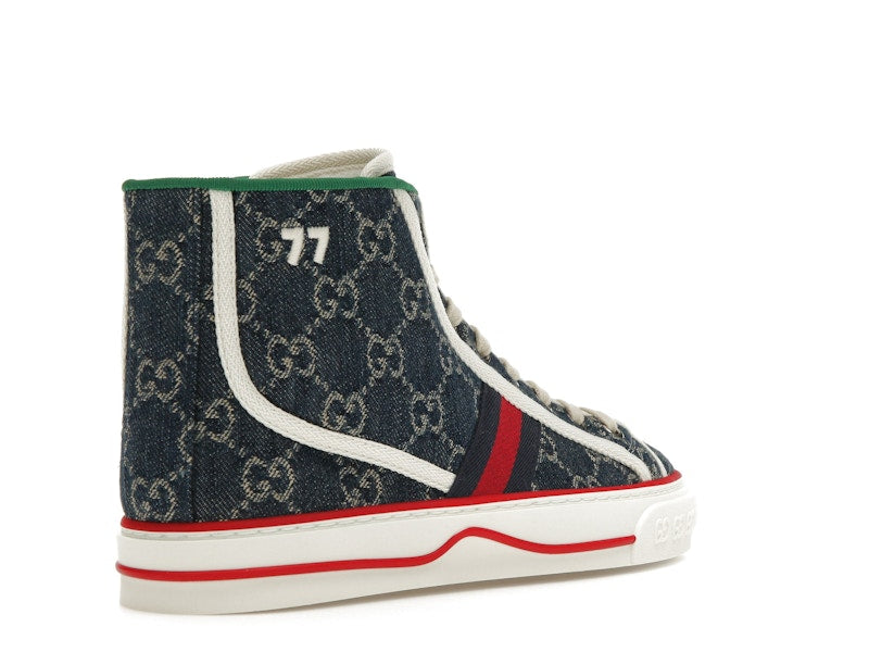 Gucci Tennis 1977 High Top Denim GG Print (Women's)