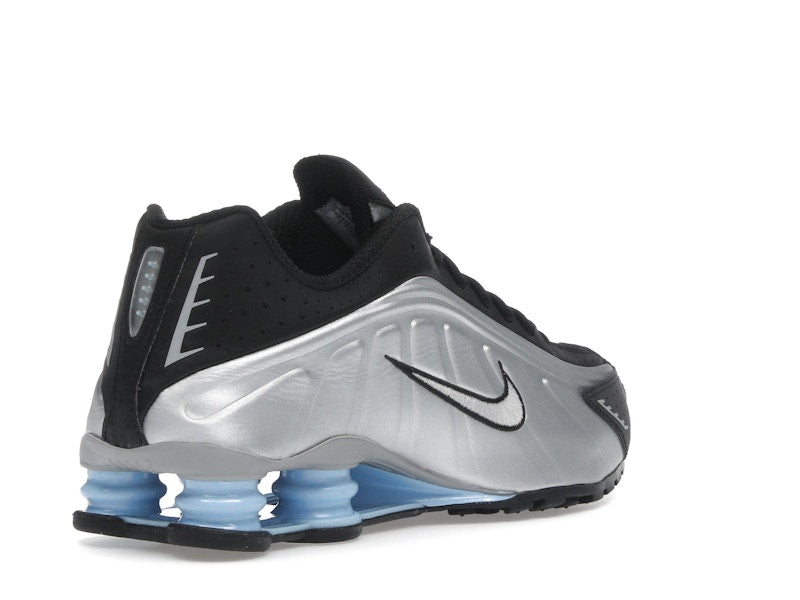 Nike Shox R4 Metallic Silver Black Psychic Blue