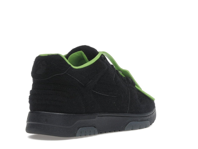OFF-WHITE Out Of Office "OOO" Low Tops Black Green Wool