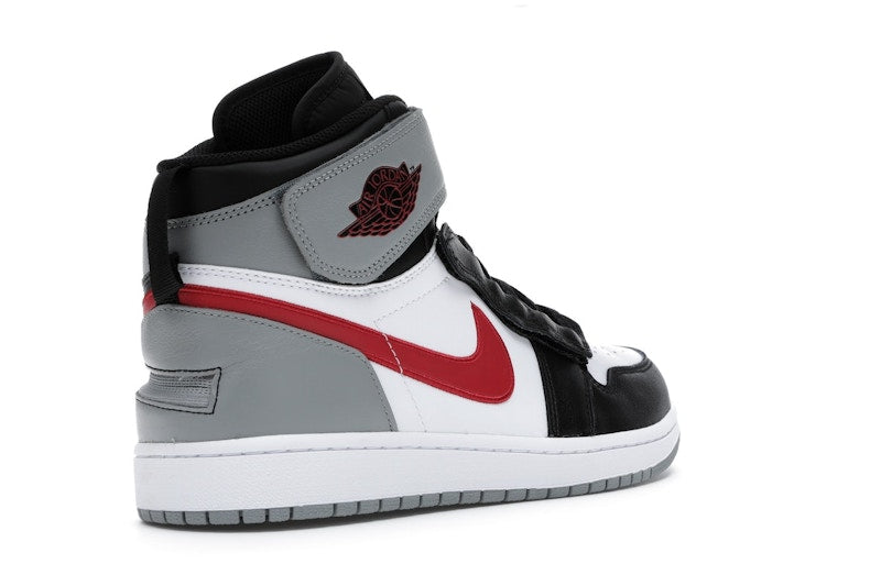Jordan 1 High FlyEase Black Particle Grey Gym Red