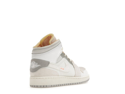Jordan 1 Mid SE Craft Inside Out White Grey (GS)