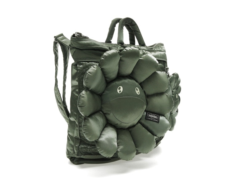 Takashi Murakami x PORTER 2Way Helmet Bag Sage Green