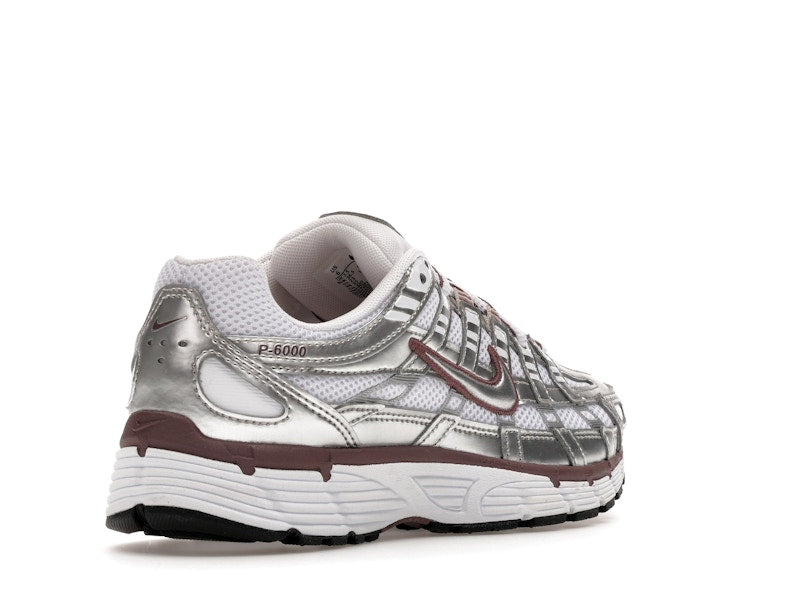 Nike P-6000 White Metallic Silver Tattoo (Women's)