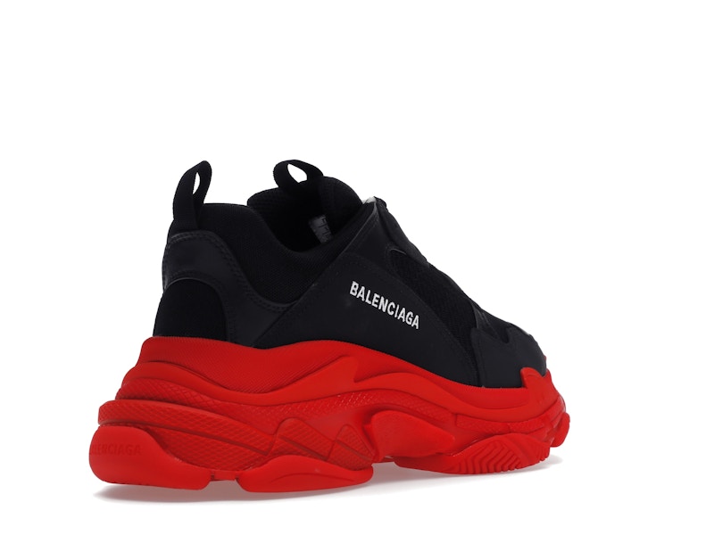 Balenciaga Triple S Black Red Sole