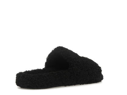 Balenciaga Paris Furry Slide Black