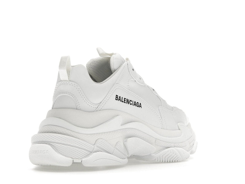Balenciaga Triple S Synthetic Leather Triple White (Women's)