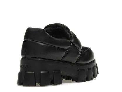 Prada Soft Padded 55mm Loafers Black Nappa Leather