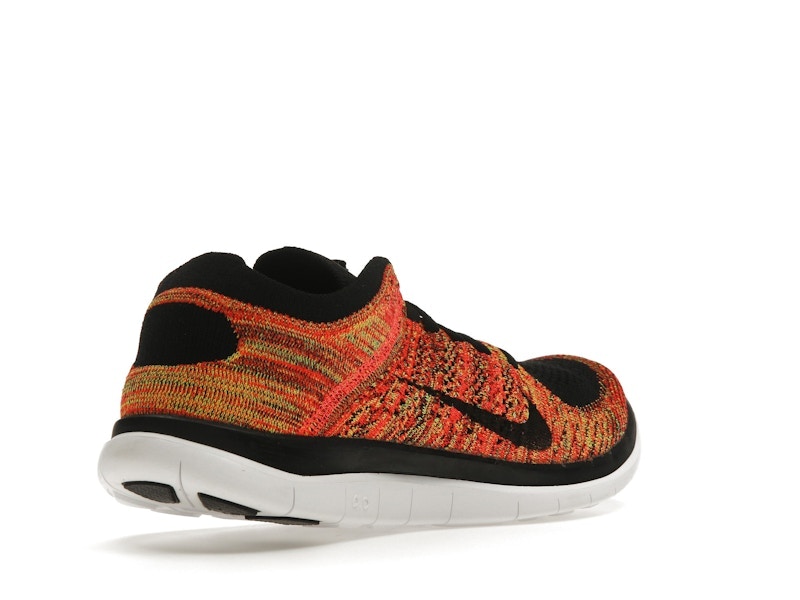 Nike Free Flyknit 4.0 Black Volt Bright Crimson