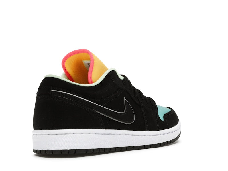 Jordan 1 Low Black Aurora Green Laser Orange