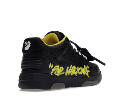 OFF-WHITE Out Of Office "OOO" Low Tops For Walking Black Yellow