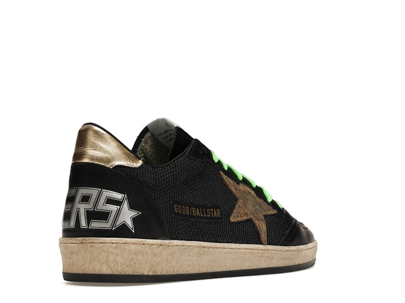 Golden Goose Ball-Star Low Black Fluorescent green