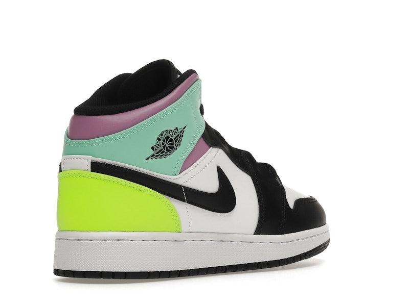 Jordan 1 Mid Pastel Black Toe (GS)