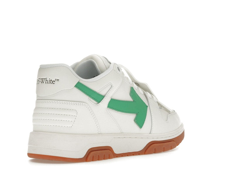 OFF-WHITE Out Of Office OOO Low Tops White Bright Green Brick Red