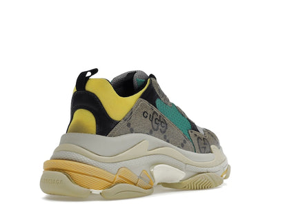 Gucci x Balenciaga The Hacker Project Triple S Beige Green Yellow