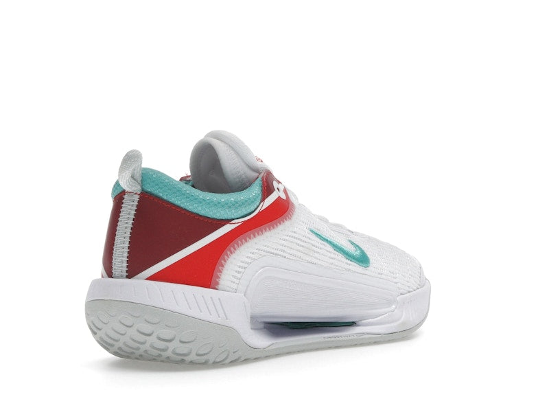 Nike Court Zoom NXT HC White Light Silver Habanero Red Washed Teal (Women's)
