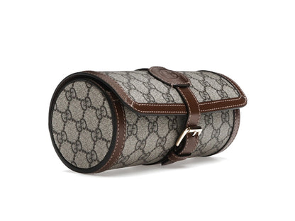 Gucci Supreme Monogram Watch Role Bag Brown