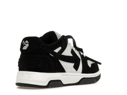 OFF-WHITE Out Of Office OOO Low Tops White Black Suede