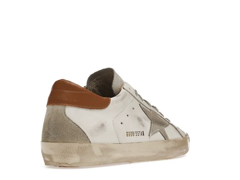 Golden Goose Super-Star White Vacchetta Tan Grey Suede Patch