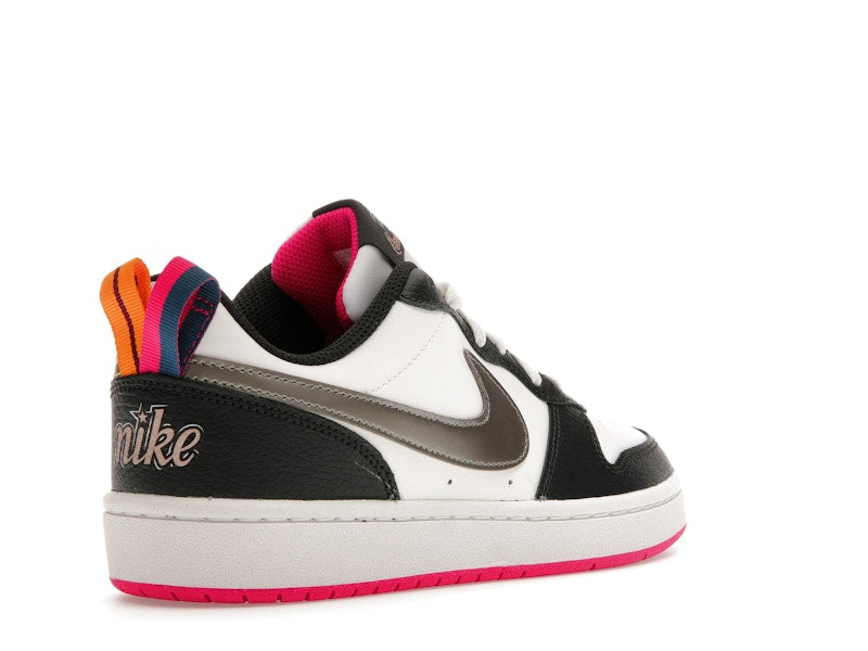 Nike Court Borough Low 2 Off Noir Pink Prime (GS)